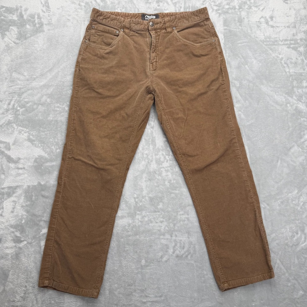 Mountain Khakis Crest Cord Pant Mens 36 Brown Corduroy Mordern Fit Chino